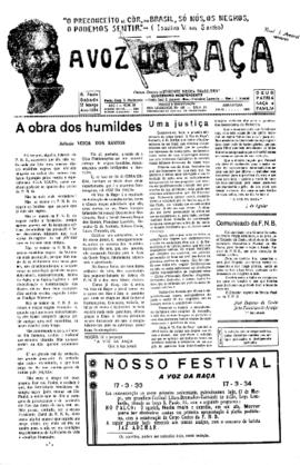 A Vóz da raça [jornal], a. 1, n. 33. São Paulo-SP, 17 mar. 1934.