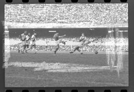 Fotografia "Jogos Campeonato Carioca; 'CAMPEONATO CARIOCA DE 1963' de PROFISSIONAIS (1º Turno) Jogos Vasco x Fluminense (3 x 1) Botafogo x Canto do Rio (3 x 0) America x Madureira (5 x 2) e Olaria x Portuguesa, Reportagem de Esporte" ([Local n/d] , 1963) [negativo]. / Fotógrafo(a): Equipe.  -- ITEM-0254.