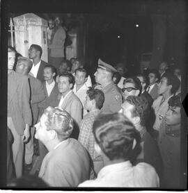 Fotografia "Sindicado dos Têxteis' Passeata do protesto - do Sindicato dos Têxteis, Reportagem de Oscar" ([Local n/d] , 1963) [negativo]. / Fotógrafo(a): Paulo André.  -- ITEM-0009.