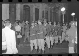 Fotografia "Conflitos' Conflitos - Passeatas - Polícia militar agride povo na Leopoldina - á favor das reformas de bases" ([Local n/d] , 1963) [negativo]. / Fotógrafo(a): Paulo; Venê; André; Alvaro; Pinto.  -- ITEM-0083.