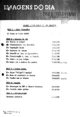TV Tupi [emissora]. Diário de São Paulo na T.V. [programa]. Roteiro [televisivo], 26 fev. 1959.