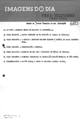 TV Tupi [emissora]. Revista Feminina [programa]. Roteiro [televisivo], 16 set. 1960.