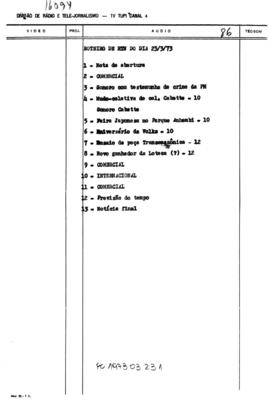 TV Tupi [emissora]. Factorama [programa]. Roteiro [televisivo], 23 mar. 1973.