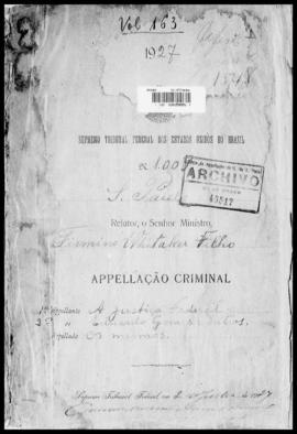 Processo... [apelação criminal], nª 1009/1927. [São Paulo-SP?], 1927. v. 163
