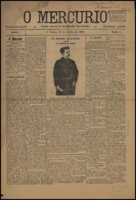 O Mercurio [jornal], a. 1, n. 2. São Paulo-SP, 15 jul. 1906.