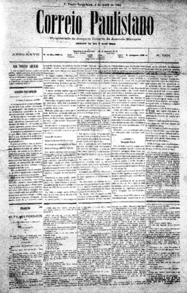 Correio paulistano [jornal], [s/n]. São Paulo-SP, 05 abr. 1881.