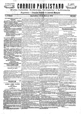 Correio paulistano [jornal], [s/n]. São Paulo-SP, 31 mai. 1876.