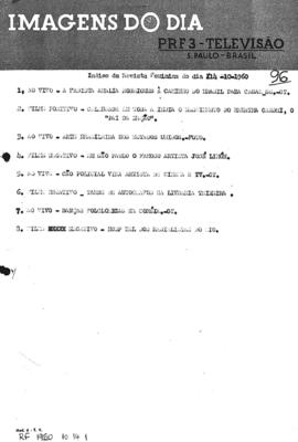 TV Tupi [emissora]. Revista Feminina [programa]. Roteiro [televisivo], 14 out. 1960.