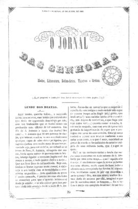 O Jornal das senhoras [jornal], t. 1, [s/n]. Rio de Janeiro-RJ, 20 jun. 1852.