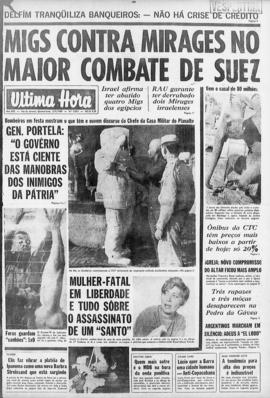 Última Hora [jornal]. Rio de Janeiro-RJ, 03 jul. 1969 [ed. vespertina].