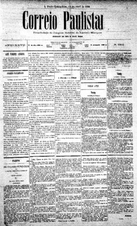 Correio paulistano [jornal], [s/n]. São Paulo-SP, 14 abr. 1881.