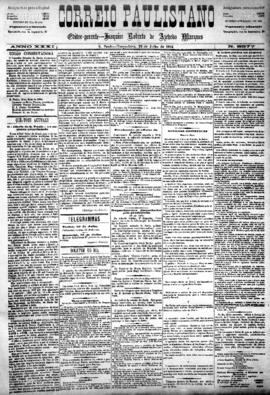 Correio paulistano [jornal], [s/n]. São Paulo-SP, 22 jul. 1884.