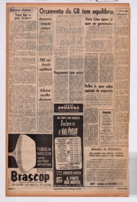Última Hora [jornal]. Rio de Janeiro-RJ, 27 nov. 1967 [ed. regular].