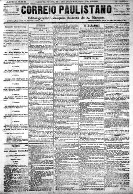 Correio paulistano [jornal], [s/n]. São Paulo-SP, 21 nov. 1883.