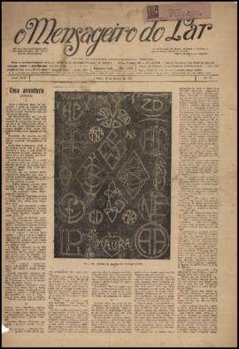 O Mensageiro do lar [jornal], a. 17, n. 71. São Paulo-SP, 20 jan. 1927.