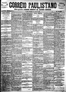 Correio paulistano [jornal], [s/n]. São Paulo-SP, 08 abr. 1888.