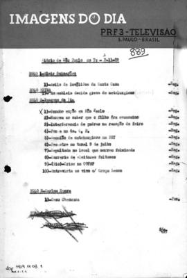 TV Tupi [emissora]. Diário de São Paulo na T.V. [programa]. Roteiro [televisivo], 03 nov. 1959.