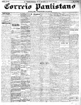 Correio paulistano [jornal], [s/n]. São Paulo-SP, 15 dez. 1900.
