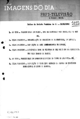 TV Tupi [emissora]. Revista Feminina [programa]. Roteiro [televisivo], 11 out. 1963.