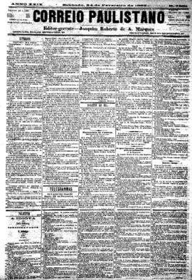 Correio paulistano [jornal], [s/n]. São Paulo-SP, 24 fev. 1883.