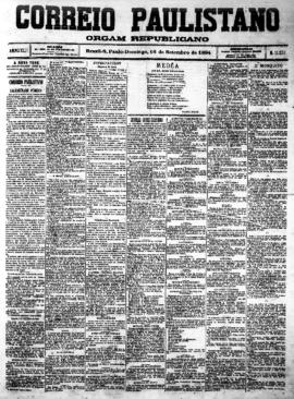 Correio paulistano [jornal], [s/n]. São Paulo-SP, 16 set. 1894.