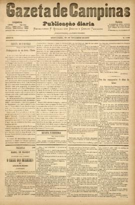 Gazeta de Campinas [jornal], a. 8, n. 1187. Campinas-SP, 23 nov. 1877.