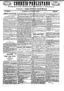 Correio paulistano [jornal], [s/n]. São Paulo-SP, 06 mar. 1877.