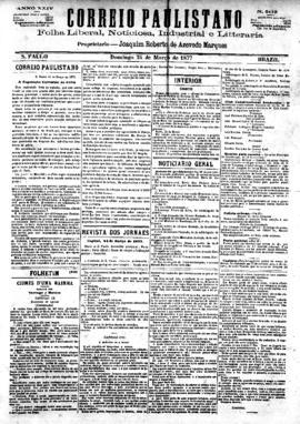 Correio paulistano [jornal], [s/n]. São Paulo-SP, 25 mar. 1877.