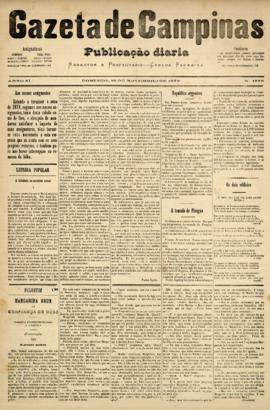 Gazeta de Campinas [jornal], a. 10, n. 1775. Campinas-SP, 16 nov. 1879.