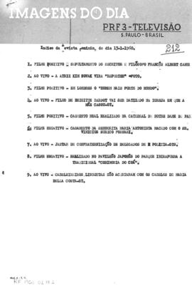 TV Tupi [emissora]. Revista Feminina [programa]. Roteiro [televisivo], 13 jan. 1960.