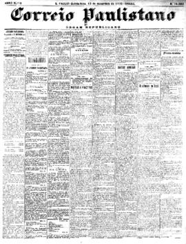 Correio paulistano [jornal], [s/n]. São Paulo-SP, 13 dez. 1900.