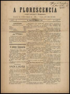 A Florescencia [jornal], a. 1, n. 9. São Paulo-SP, mar. 1917.