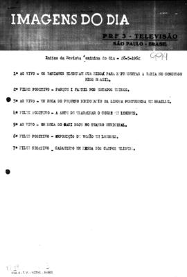 TV Tupi [emissora]. Revista Feminina [programa]. Roteiro [televisivo], 28 mai. 1962.