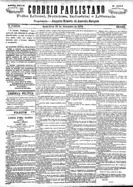 Correio paulistano [jornal], [s/n]. São Paulo-SP, 22 set. 1876.