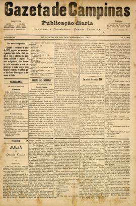 Gazeta de Campinas [jornal], a. 10, n. 1786. Campinas-SP, 29 nov. 1879.