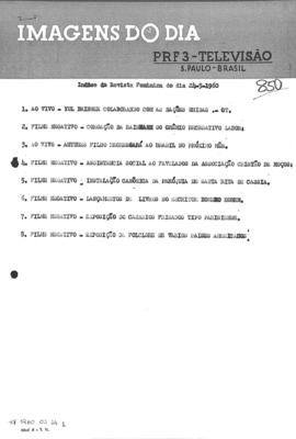 TV Tupi [emissora]. Revista Feminina [programa]. Roteiro [televisivo], 24 mai. 1960.