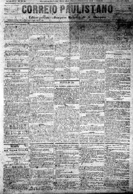 Correio paulistano [jornal], [s/n]. São Paulo-SP, 30 nov. 1883.