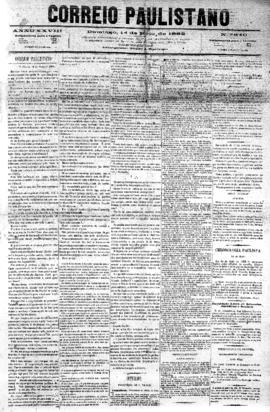 Correio paulistano [jornal], [s/n]. São Paulo-SP, 14 mai. 1882.