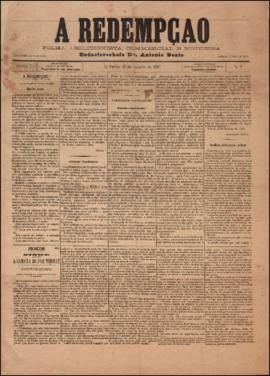A Redempção [jornal], a. 1, n. 9. São Paulo-SP, 30 jan. 1887.