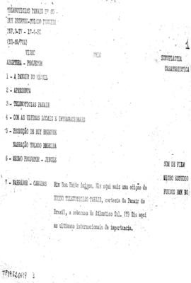 TV Tupi [emissora]. Telenotícias Panair [programa]. Roteiro [televisivo], 17 abr. 1952.