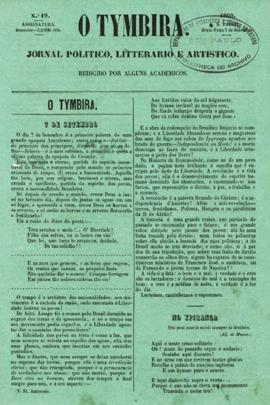 O Tymbira [jornal], n. 19. São Paulo-SP, 07 set. 1860.