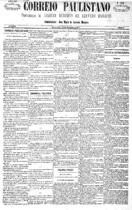 Correio paulistano [jornal], [s/n]. São Paulo-SP, 28 nov. 1878.