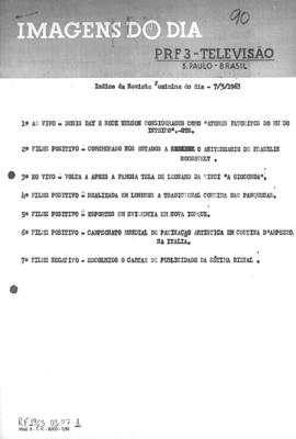 TV Tupi [emissora]. Revista Feminina [programa]. Roteiro [televisivo], 07 mar. 1963.