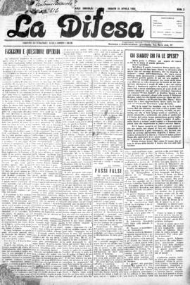 La Difesa [jornal], a. 1, n. 2. São Paulo-SP, 21 abr. 1923.