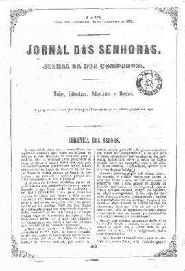 O Jornal das senhoras [jornal], a. 4, t. 8, [s/n]. Rio de Janeiro-RJ, 16 dez. 1855.