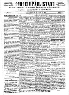 Correio paulistano [jornal], [s/n]. São Paulo-SP, 22 ago. 1877.