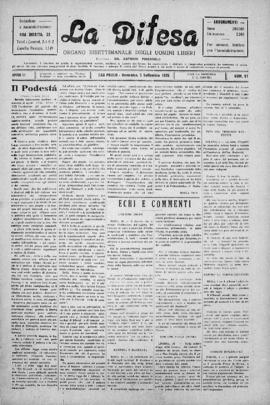 La Difesa [jornal], a. 3, n. 97. São Paulo-SP, 05 set. 1926.