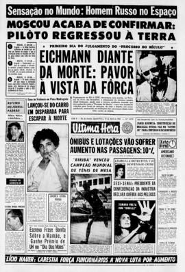 Última Hora [jornal]. Rio de Janeiro-RJ, 12 abr. 1961 [ed. vespertina].