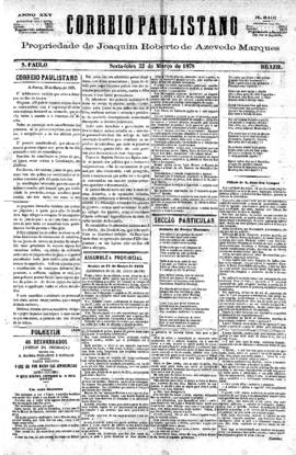 Correio paulistano [jornal], [s/n]. São Paulo-SP, 22 mar. 1878.