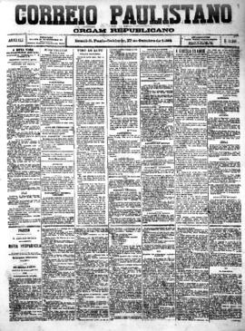 Correio paulistano [jornal], [s/n]. São Paulo-SP, 27 out. 1894.